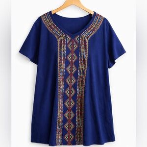 Plus Size, New York Laundry, size 2X, Navy Blue women’s shirt.